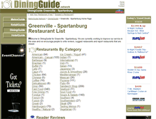 Tablet Screenshot of greenville.spartanburg.diningguide.com