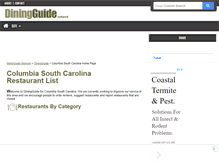 Tablet Screenshot of columbia.diningguide.com