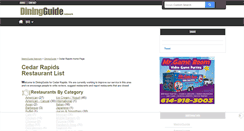 Desktop Screenshot of cedar.rapids.diningguide.com