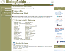 Tablet Screenshot of evansville.diningguide.com
